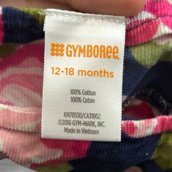 Gymboree Rose to the Occasion Corduroy Romper 12–18M Navy Pink Floral 2016 - Picture 5 of 5